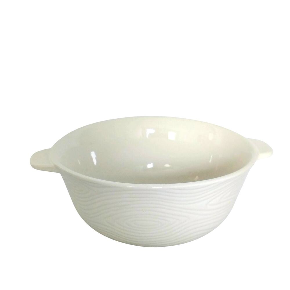 Temptations by Tara White Woodland 2 Quart Mixing Serving Bowl Handles NEW
